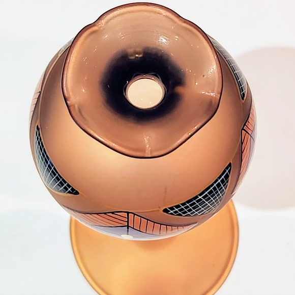 Bohemian vintage art glass hand blown hand paint - Picture 8 of 12